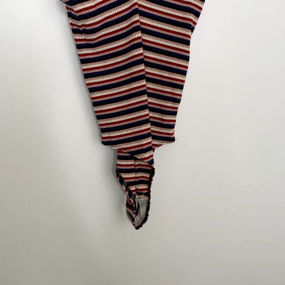 Reformation Bodysuit Red Blue White Stripe Top Womens Small - Picture 8 of 11